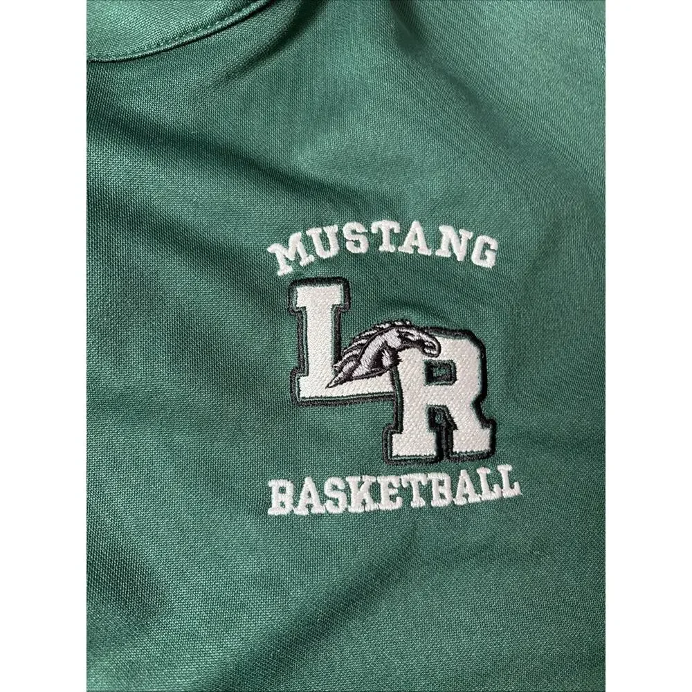 Nike Mustang Basketball Full Zip Warm Up Jacket Green/gry Size M